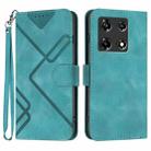 For Infinix Note 30 Pro Line Pattern Skin Feel Leather Phone Case(Light Blue) - 1