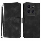 For Infinix Note 30 5G Line Pattern Skin Feel Leather Phone Case(Black) - 1