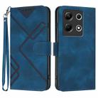 For Infinix Note 30 4G Line Pattern Skin Feel Leather Phone Case(Royal Blue) - 1