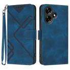 For Infinix Hot 30i Line Pattern Skin Feel Leather Phone Case(Royal Blue) - 1