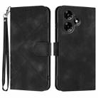 For Infinix Hot 30i Line Pattern Skin Feel Leather Phone Case(Black) - 1