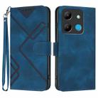 For Infinix Smart 7 Line Pattern Skin Feel Leather Phone Case(Royal Blue) - 1