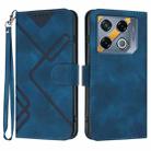 For Infinix GT 20 Pro Line Pattern Skin Feel Leather Phone Case(Royal Blue) - 1