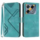 For Infinix GT 20 Pro Line Pattern Skin Feel Leather Phone Case(Light Blue) - 1