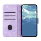 For Infinix Hot 50 5G Line Pattern Skin Feel Leather Phone Case(Light Purple) - 3