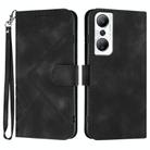 For Infinix Hot 20 4G Line Pattern Skin Feel Leather Phone Case(Black) - 1