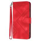 For Infinix Hot 20 5G Line Pattern Skin Feel Leather Phone Case(Red) - 2