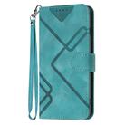 For Infinix Hot 30 Play / Hot 30 Play NFC Line Pattern Skin Feel Leather Phone Case(Light Blue) - 2