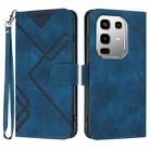 For Infinix Note 50 4G / Note 50 Pro 4G Line Pattern Skin Feel Leather Phone Case(Royal Blue) - 1