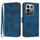For Infinix Note 50 Pro+ Line Pattern Skin Feel Leather Phone Case(Royal Blue) - 1