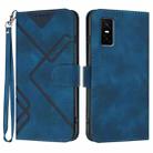 For Infinix GT 30 Pro Line Pattern Skin Feel Leather Phone Case(Royal Blue) - 1