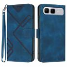 For Infinix Smart 10 Plus 4G Line Pattern Skin Feel Leather Phone Case(Royal Blue) - 1