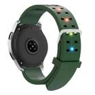 22mm Luminous Colorful Light Silicone Watch Band(Green) - 1