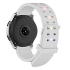22mm Luminous Colorful Light Silicone Watch Band(Light Grey) - 1