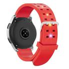 22mm Luminous Colorful Light Silicone Watch Band(Red) - 1