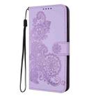 For Tecno Pova 6 Neo 5G / Spark 30 5G Datura Flower Embossed Flip Leather Phone Case(Purple) - 3