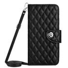 For Google Pixel 8 Pro Rhombic Texture Flip Leather Phone Case with Long Lanyard(Black) - 2