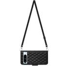 For Google Pixel 8 Pro Rhombic Texture Flip Leather Phone Case with Long Lanyard(Black) - 3