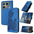 For Infinix GT 20 Pro Datura Flower Embossed Flip Leather Phone Case(Blue) - 1