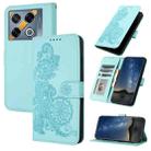 For Infinix GT 20 Pro Datura Flower Embossed Flip Leather Phone Case(Light blue) - 1