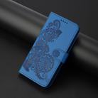 For Infinix Hot 50 4G Datura Flower Embossed Flip Leather Phone Case(Blue) - 2
