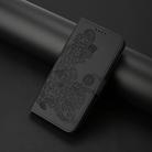 For Infinix Hot 50 5G Datura Flower Embossed Flip Leather Phone Case(Black) - 2