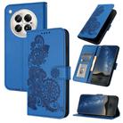 For Infinix Zero 40 4G / Zero 40 5G Datura Flower Embossed Flip Leather Phone Case(Blue) - 1