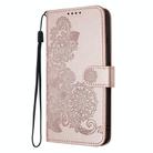 For Infinix Zero 40 4G / Zero 40 5G Datura Flower Embossed Flip Leather Phone Case(Rose Gold) - 3
