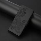 For Infinix Hot 20 5G Datura Flower Embossed Flip Leather Phone Case(Black) - 2