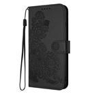 For Infinix Hot 20 5G Datura Flower Embossed Flip Leather Phone Case(Black) - 3