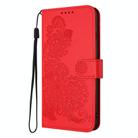 For Infinix Hot 30 Play / Hot 30 Play NFC Datura Flower Embossed Flip Leather Phone Case(Red) - 3
