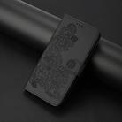 For Infinix Hot 50 Pro 4G Datura Flower Embossed Flip Leather Phone Case(Black) - 2