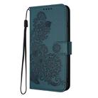 For Infinix Smart 6 / Smart 6 HD Datura Flower Embossed Flip Leather Phone Case(Dark Green) - 3