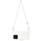 For Honor X6a Rhombic Texture Flip Leather Phone Case with Long Lanyard(White) - 3