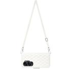 For Honor 90 Lite Rhombic Texture Flip Leather Phone Case with Long Lanyard(White) - 3