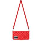 For Xiaomi Poco F5 Pro / Redmi K60 Rhombic Texture Flip Leather Phone Case with Long Lanyard(Red) - 3