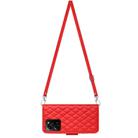 For Xiaomi Redmi Note 12 Pro Speed Rhombic Texture Flip Leather Phone Case with Long Lanyard(Red) - 3