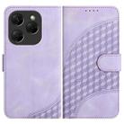 For Tecno Spark 20 Pro YX0060 Elephant Head Embossed Phone Leather Case with Lanyard(Light Purple) - 1