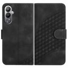 For Tecno Pova 4 YX0060 Elephant Head Embossed Phone Leather Case with Lanyard(Black) - 1