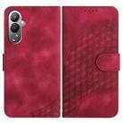 For Tecno Pova 4 YX0060 Elephant Head Embossed Phone Leather Case with Lanyard(Rose Red) - 1