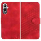 For Tecno Pova 4 YX0060 Elephant Head Embossed Phone Leather Case with Lanyard(Red) - 1