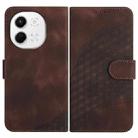 For Tecno Pova 6 Neo 5G / Spark 30 5G Elephant Head Embossed Phone Leather Case with Lanyard(Coffee) - 1