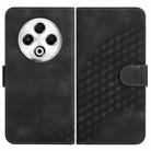 For Tecno Spark 30 4G Elephant Head Embossed Phone Leather Case with Lanyard(Black) - 1