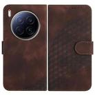 For Tecno Camon 40 Premier Elephant Head Embossed Phone Leather Case with Lanyard(Coffee) - 1