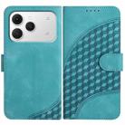 For Tecno Spark 40 4G Elephant Head Embossed Phone Leather Case with Lanyard(Light Blue) - 1