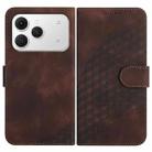 For Tecno Spark 40 4G Elephant Head Embossed Phone Leather Case with Lanyard(Coffee) - 1