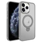 For iPhone 11 Pro MagSafe Magnetic Holder Breathable Phone Case(Grey) - 1