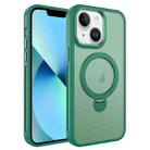 For iPhone 13 MagSafe Magnetic Holder Breathable Phone Case(Green) - 1