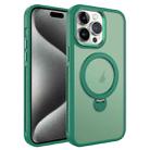 For iPhone 15 Pro MagSafe Magnetic Holder Breathable Phone Case(Green) - 1