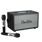 Oneder D7 Bluetooth Speaker Outdoor Karaoke Wireless Speakers With Two Mic(Black) - 1